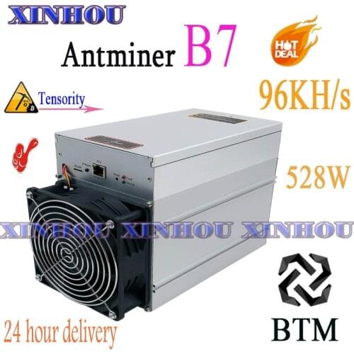 Asic Miner Antminer B7 96KH/s 528W Tensority miner BTM mining better than antminer s9 S9K S17 T17 Z9 Z11 T2T Whatsminer M3 M21s