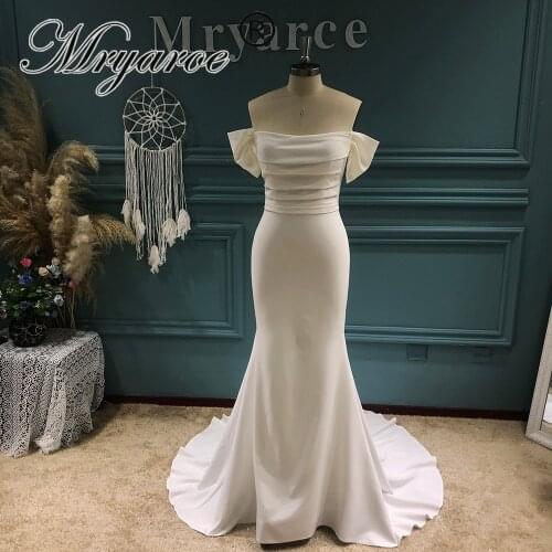 Mryarce Satin Wedding Dresses