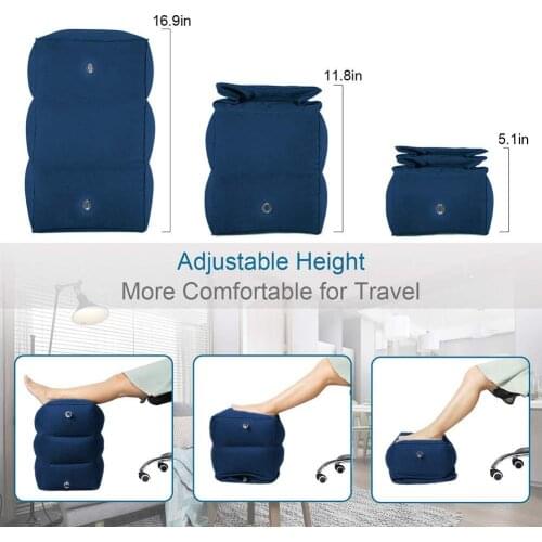 Inflatable Foot Rest Cushion For Under Desk Leg Support Pillow Knee Sciatica Hip Joint Ankle Pain Relief Car Airplane Pillows