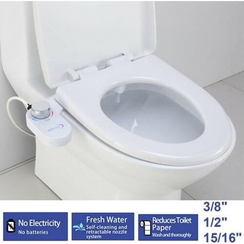 Non-Electric Toilet Seats Bidet Toilet Bathroom Water Sprinkler Faucet Adjustable Water Pressure Spray Washing Clean Attachment