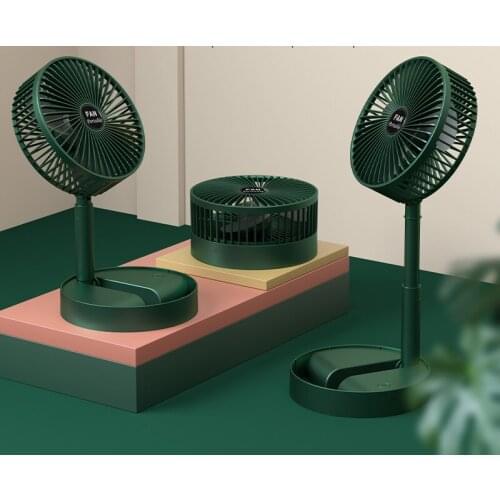 The New Portable Folding Fan Retractable Wireless Charging Mini Floor Fan Student Desk Small Fan