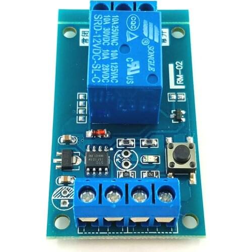 12V Single Button Bistable Relay Module Car Modification Switch One Key Start and Stop Self-Locking