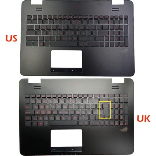 Original Laptop For Asus G551 G551J G551JK G551JM G551JW G551JX G551VW G551V Palmrest Upper Case Backlit keyboard/Bottom Case