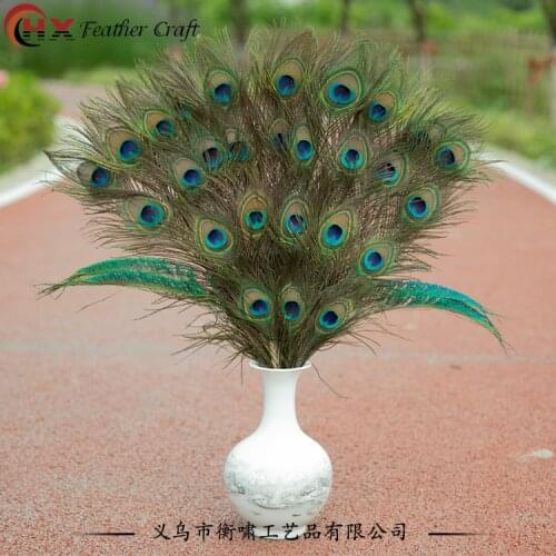 20 Pcs/lot Top Quality Natural Peacock Feathers for Crafts Party Decoration 25-32cm Diy Jewelry Home Vase Plumas Accessor