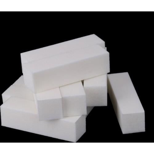Wholesale Excellent White Manicure Nail Buffer Sponge Nail Care Buffing Sanding Block Acrylic Nail file 100pcs/lot free shipping