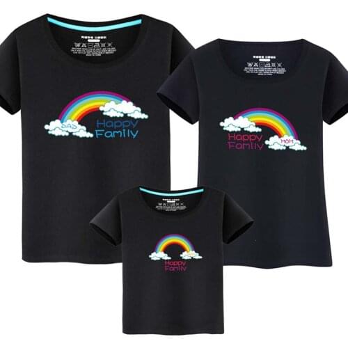 Plus Size Family Matching Outfits 2018 Summer Fashion T Shirts Mother & Kids T-shirt Family Clothing Mother Daughter Father Son