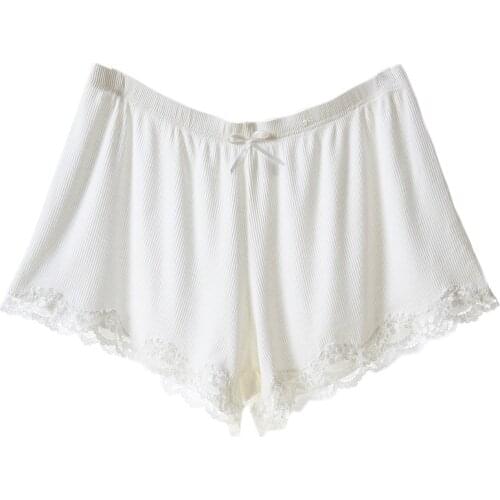 Women Lace Solid Safety Short Pants Lingerie Shorts Womens Breathable Modal Elastic Panties Underwear Ropa Interior Femenina