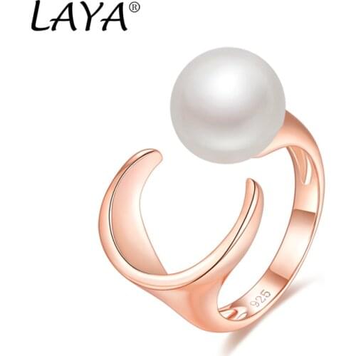 925 Sterling Silver Natural Freshwater Pearl Retro Personality Fashion Ring For Womens Wedding High Quality Classic Jewelry