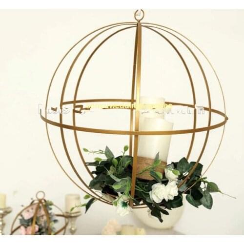 Golden Metal Round Circle Ring Moon Hoop Wreath Frames Table Wedding Centerpiece senyu2145