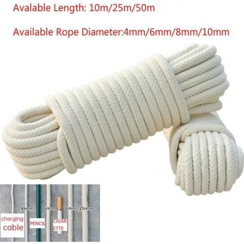 10m 25m 50m Multi-diameter BDSM Fetish Imitation Hemp Shibari Bondage Rope Corespun Cotton Rope for Binding Restraints