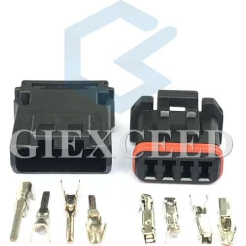 2 Sets MX19004S51 MX19004P51 4 Pin Electrical Automotive Connector Female Male Socket For Auto Wiring Harness