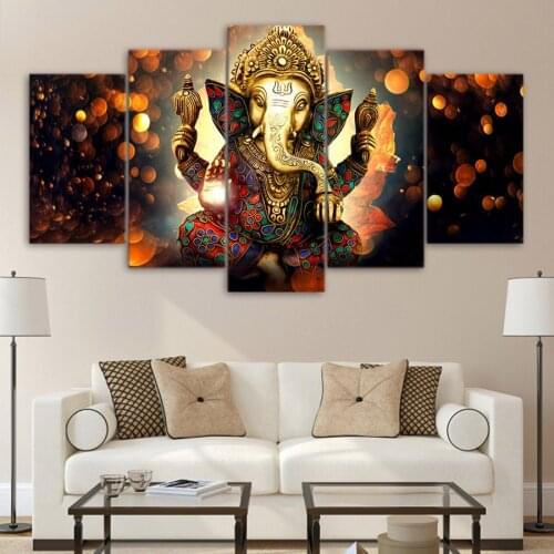 5pcs 5D DIY diamond embroidery Hindu God Ganesha Elephant diamond painting Cross Stitch full square Rhinestone mosaic decor Z321