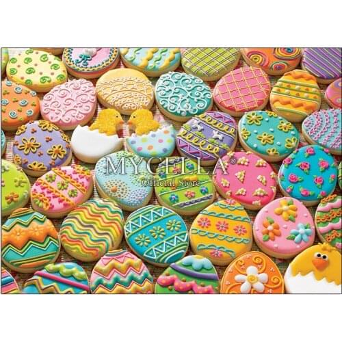 5D Diy Diamond Painting Easter Cookies Stitch Embroidery Wall Sticker Mosaic Christmas Full Rhinestone Gifts Posters Needlework