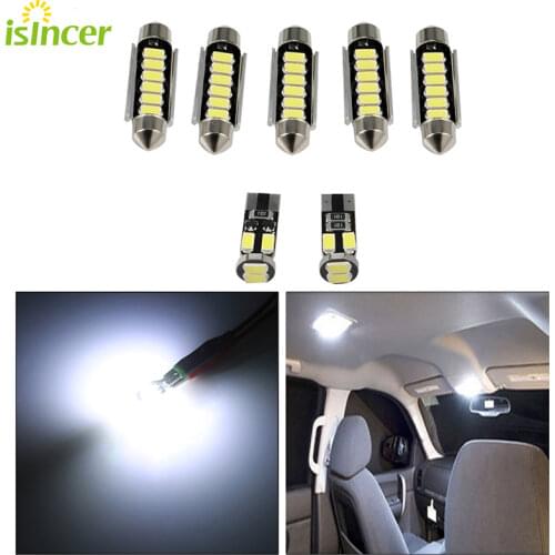7Pcs For VW T4 T5 T6 Multivan Caravelle Car LED Interior Light 5630 Premium LED Dome Map Reading Light License Plate Light Bulb