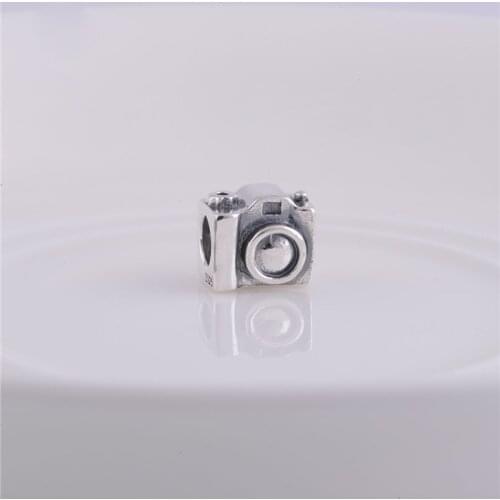 Authentic 925 Sterling Silver Vintage Camera Charm Beads DIY Jewelry Making For Pandora Style Bracelets Bangles LW076
