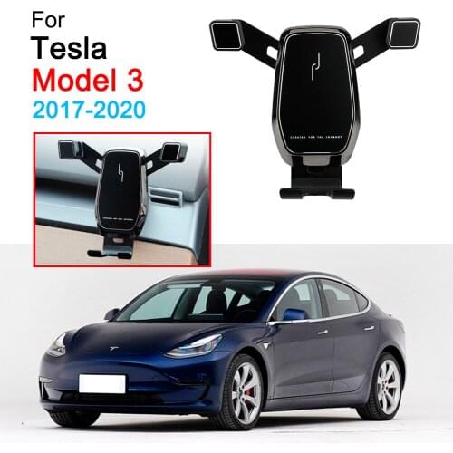 Car Phone Holder Dedicated Air Vent Mount Clip Clamp Mobile Phone Holder for Tesla Model 3 Accessories 2017 2018 2019 2020