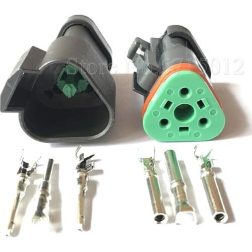 3 Hole DT04-3P-E005 DT06-3S-E005 Automotive Connector Black DT Series For Deutsch Auto Truck Plugs