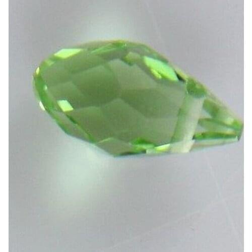 50pcs 6x12MM Clear Oval Faceted Czech Crystal Beads With Hole Briolette Teardrop Glass Beads For Jewelry Making DIY