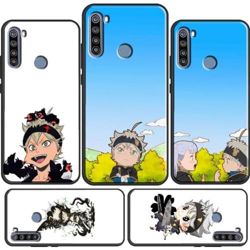 Cute Asta Black Clover Case For Xiaomi Redmi Note 8 Pro 8T 9S 7 Note 9 Pro Cover For Redmi 9C 8 9 A K30 Ultra