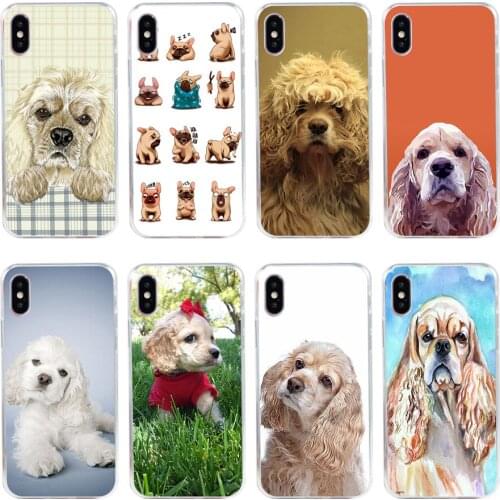 46H merican Cocker Spaniel Soft Silicone Tpu Cover phone Case for iphone 5 5s se X XR XS Max case