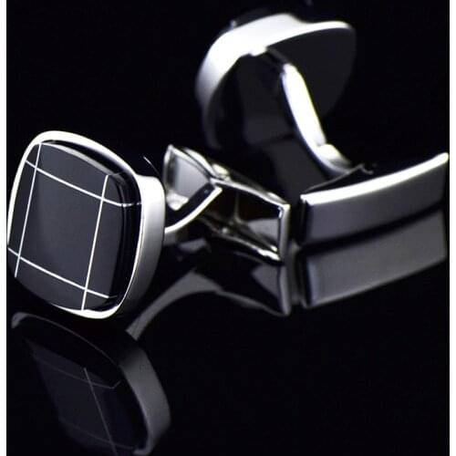 Business Black Onyx Cufflinks Sleeve Nails Filigree Craft French Shirt Button Mens Cuff Links For Jewelry Clothing Accessories