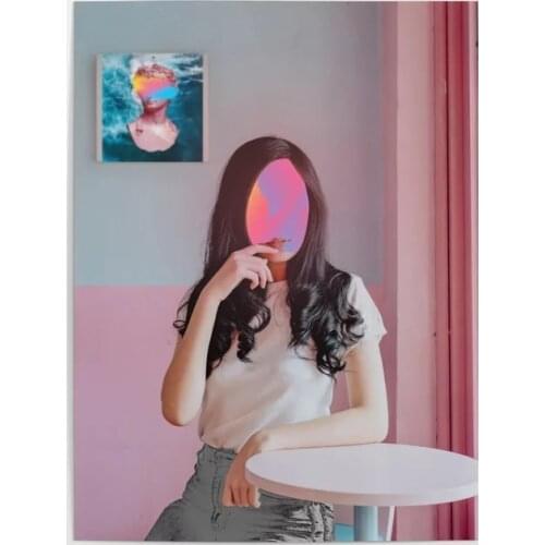 HD Prints Canvas Wall Art Painting Dans Mes Pensees Posters Modular Pictures Maiden Modern Home Decoration Living Room Framework