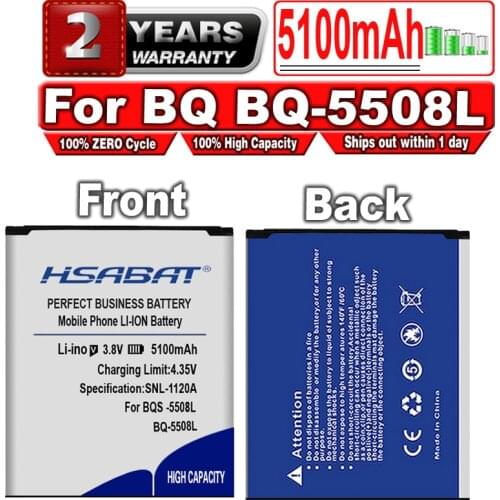 HSABAT 5100mAh Battery for BQS BQ-5500L ADVANCE BQ-5522 BQ-5591 Jeans BQ-5508L NEXT LTE BQ-5520L Slik