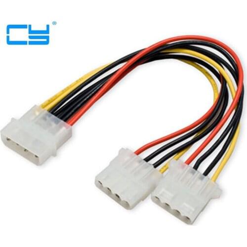 IDE 4p to dual IDE Y Splitter 10cm hard disk Power supply Extension Cable