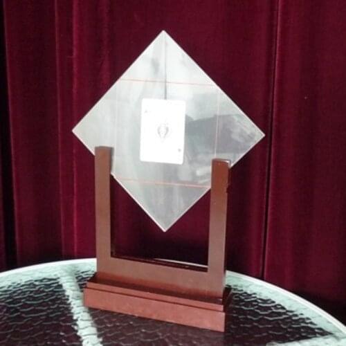 Deluxe Card Into Glass,Card Frame Magic Tricks,Stage Magic Gimmick Props Accessories Mentalism,Fun,Professional Magician Device