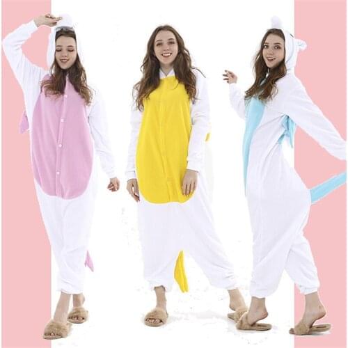 Women Men Cute Cartoon Unicorn Onesies Unisex Winter Animal Onesies Nightwear Anime Costumes Adults Fleece Sleepwear Pajamas