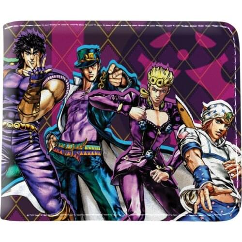 JoJo Bizarre Adventure Cartoon Wallet For Young Wallets With Card Holder Female Short Purse