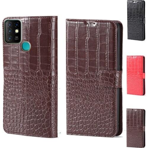 Luxury Crocodile design Flip Leather Wallet Phone Case For Infinix Hot 10 Phone cover card slot