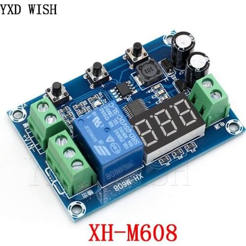 XH-M608 Battery Charge Discharge Module DC 6-40V Integrated Voltmeter Undervoltage Overvoltage Protection Timing Discharge Board