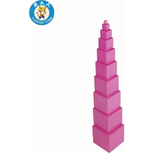 Montessori Sensory Toys Learning Education Material For Children Wooden Toys Pink Tower