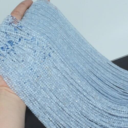 Natural Blue Lace Agate Faceted Round Beads 3mm,4.2mm