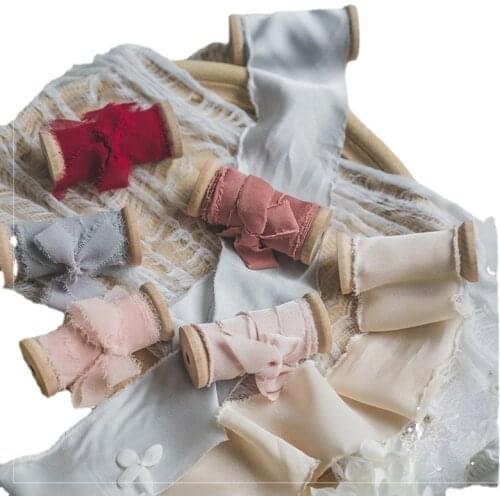 2.8Meters Handmade Raw Ribbon Wedding Flowers Diy Decoration Props 6cm Broadband Shaft Nfl Fabric By The Yard Halloween Ribbon