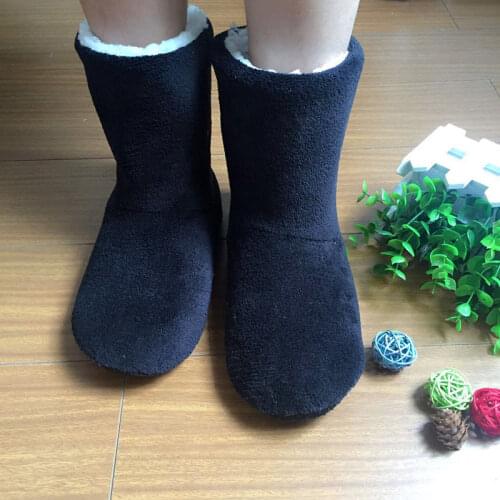 2020 New Winter Thickened Warm Coral Fleece Non-slip Soft Bottom Floor Boots Men and Women Indoor Plush Socks Cotton Shoes