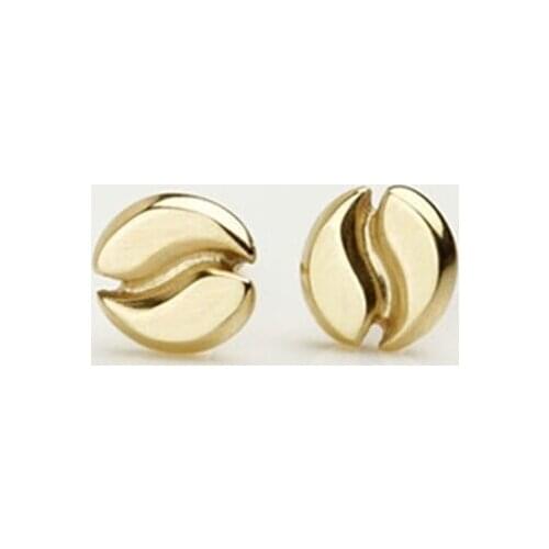 New Beautiful Fashion Gold Beans Earrings Personality Taiji Earring Elegant Stud Earrings For Women