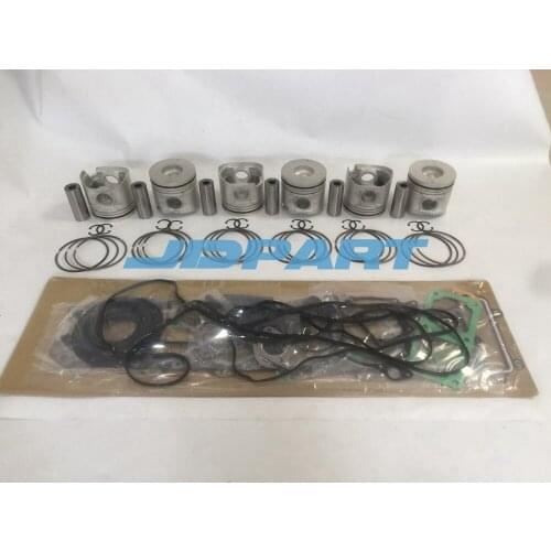 6D16 piston with rings STD full gasket kit For 6D16 engine