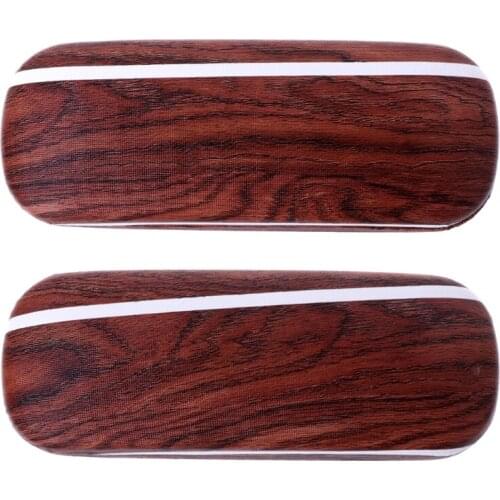Portable Wood Grain Hard Eye Glasses Case Eyewear Box Sunglasses Protector Bag 2XPC