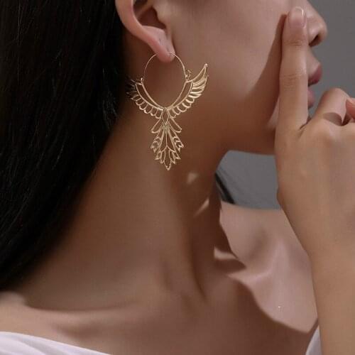 Fashion Eagle Wings Earrings Angel Wings Drop Earrings For Women Metal Ethnic Earing Gold Silver Color Earings Jewelry Earring