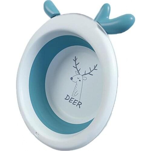 Newborn Baby Folding Household Children Cartoon Deer Pattern Foot Ass Wash Basin