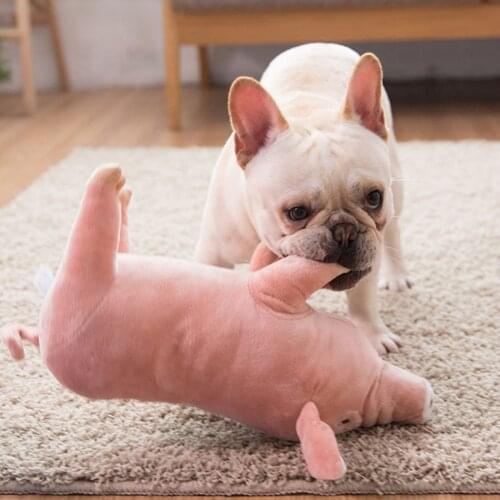 Pig Shape Doll Dog Pet Chew Tooth Bite Resistant Stress Reliever Sleeping Toy Pet Plush Toy Dog Vent Decompression Doll