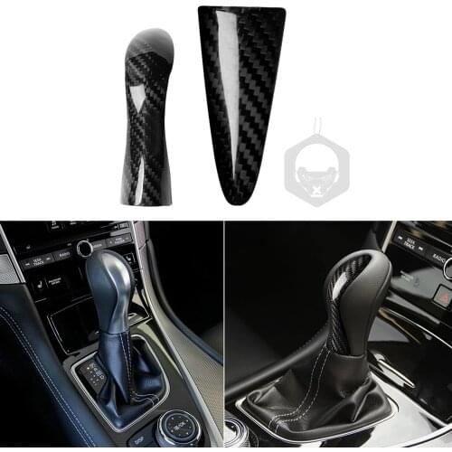 Carbon Fiber Gear Handle Stickers Replacement For Infiniti Q50 Q60 QX50 QX60 Car Accessories
