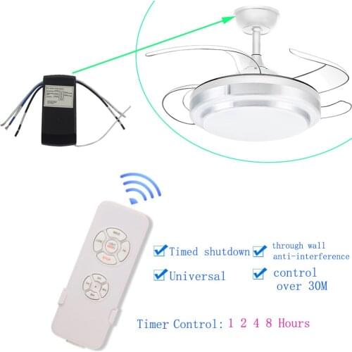 Universal 220V 110V Ceiling Fan Speed Adjust Wireless Switch Smart Home Timer Remote Control ON OFF