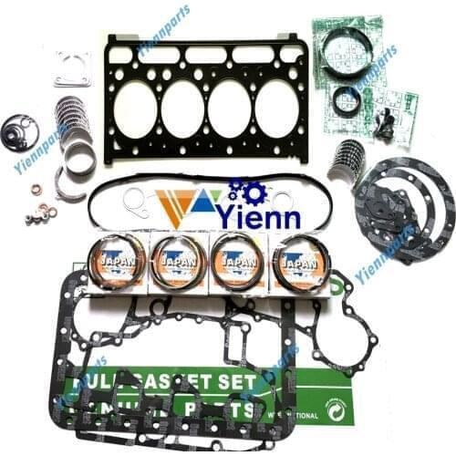 For Kubota V2203 Re-ring Kit Full Gasket Set With Piston Ring Bearing Set Fit Indirect Injection Engine bobcat s130 excavator