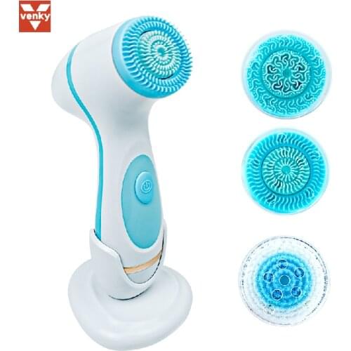 VENKY Face Cleansing Brush Silicone Facial Wash Tool Face Cleaner Deep Clean Pore Remove Blackheads Acne Skin Care Spa Massager