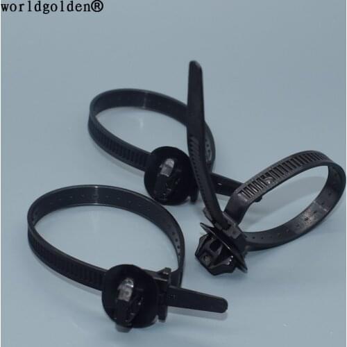 Worldgolden 100pcs auto clip Cable Strap Length: 185.3mm for Toyota Hiace Joylong#82678-A9006，Kinglong#37Z16-24353