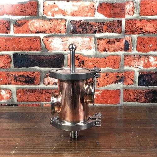 Clamp 3"(OD91mm) side ports 2" Copper Gin Basket , Aroma Basket volume 350ml. Home distillation. Distillex