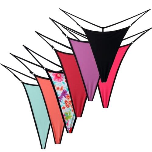 Womens T-back Cheeky Bikini Bottoms Thong Bikinis Micro String Vintage Woman Swimwear Brazilian Biquini Sexy Secret Swimsuit